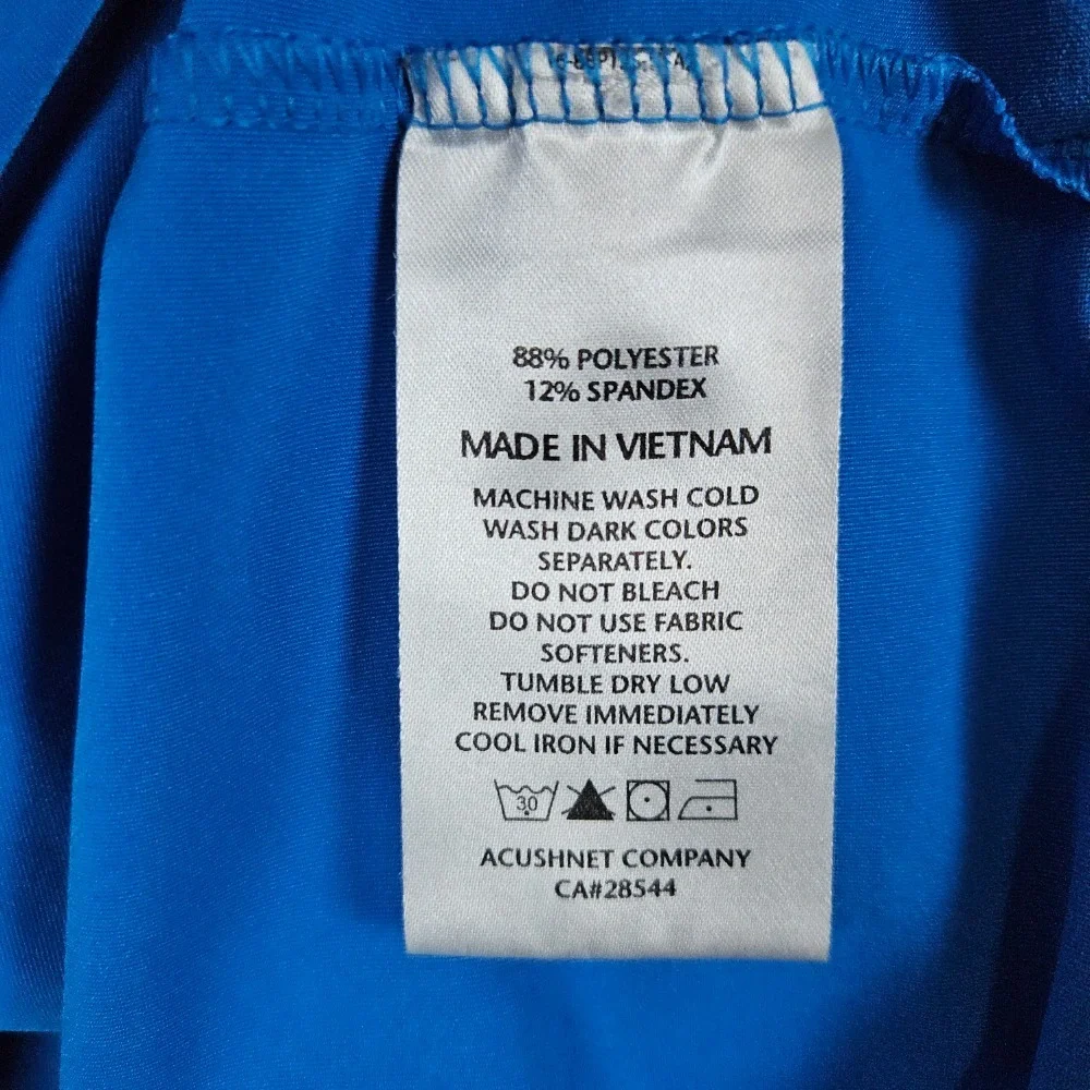 FootJoy Men's‎ Blue Golf Polo Shirt Size M Polyester/Spandex Embroidered PINHOLE